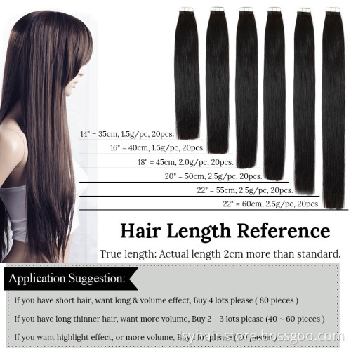 2019 Top Selling Russian Human Tape In Hair Extensions 100% Human Hair, Double Sided Remy Skin Weft Tape In Hair